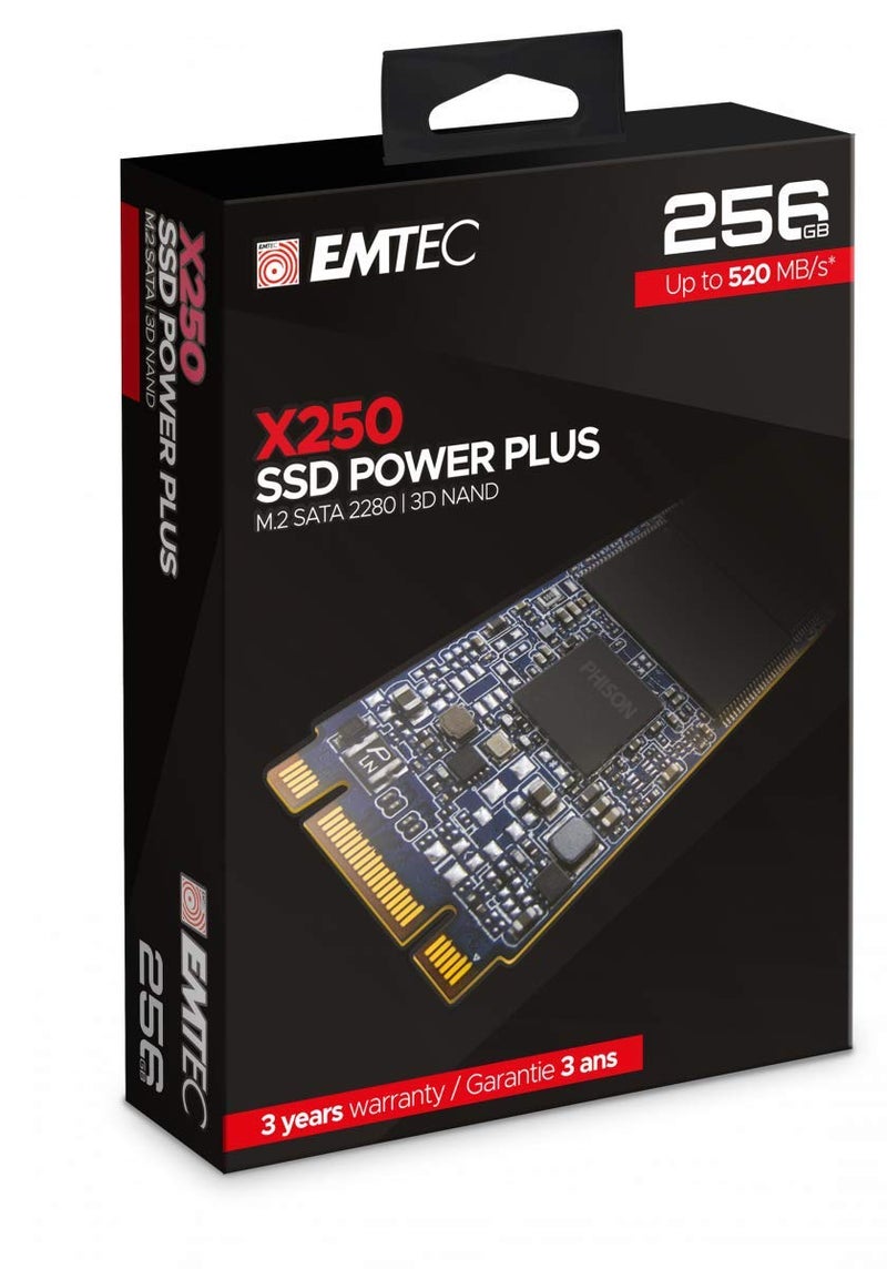 Emtec X250 Power Plus M.2 SATA SSD (256GB) - Image 2